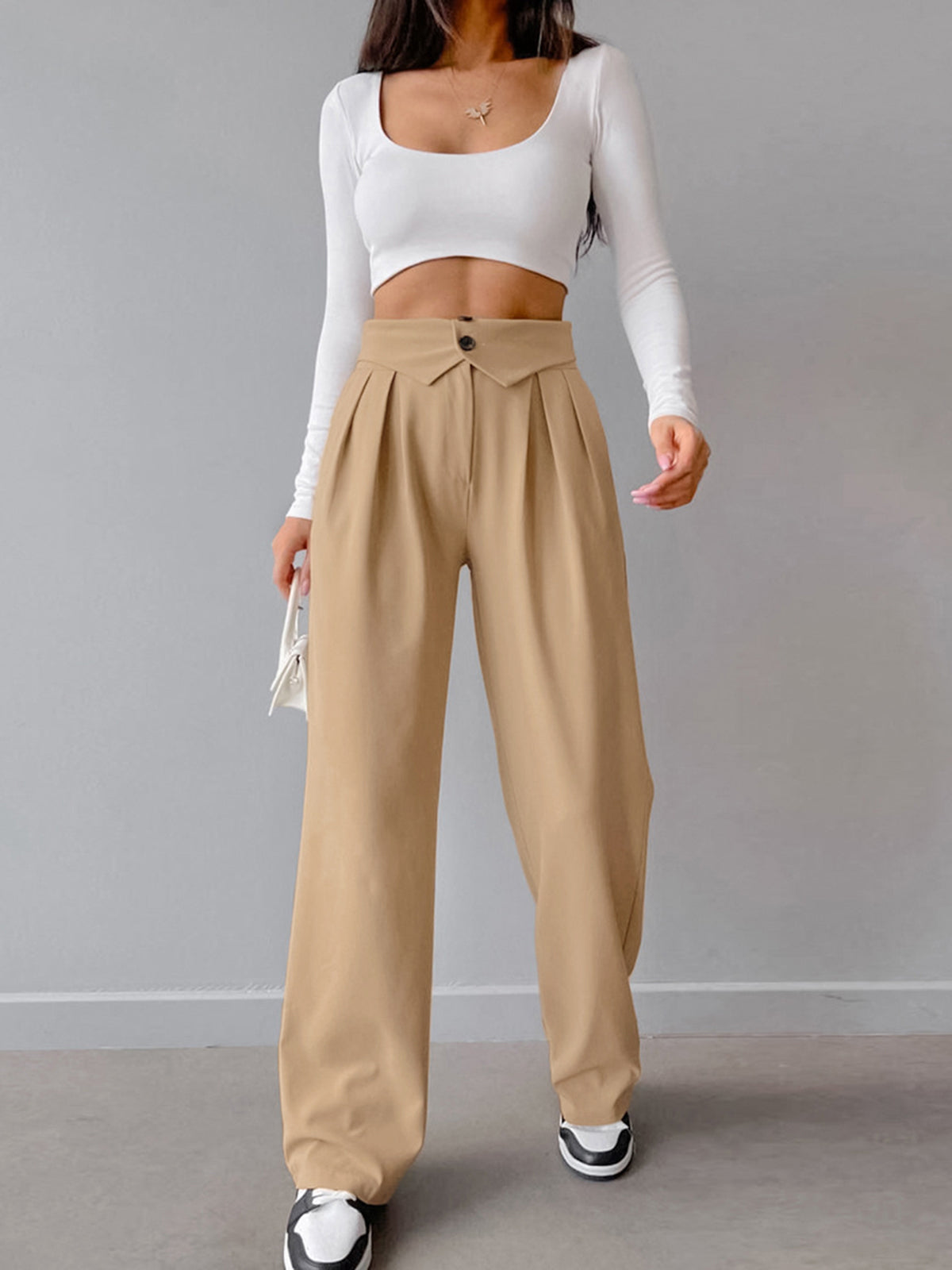 Hazel Street Fold-Waistband Pants