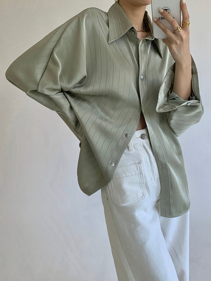 Elara Oversized Button-Up Collared Shirt