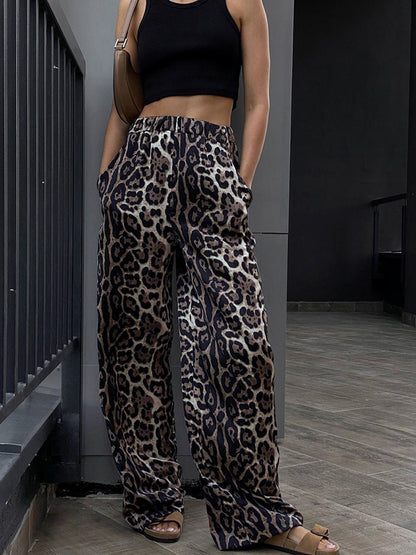 Sopho Leopard Wide Leg Pants