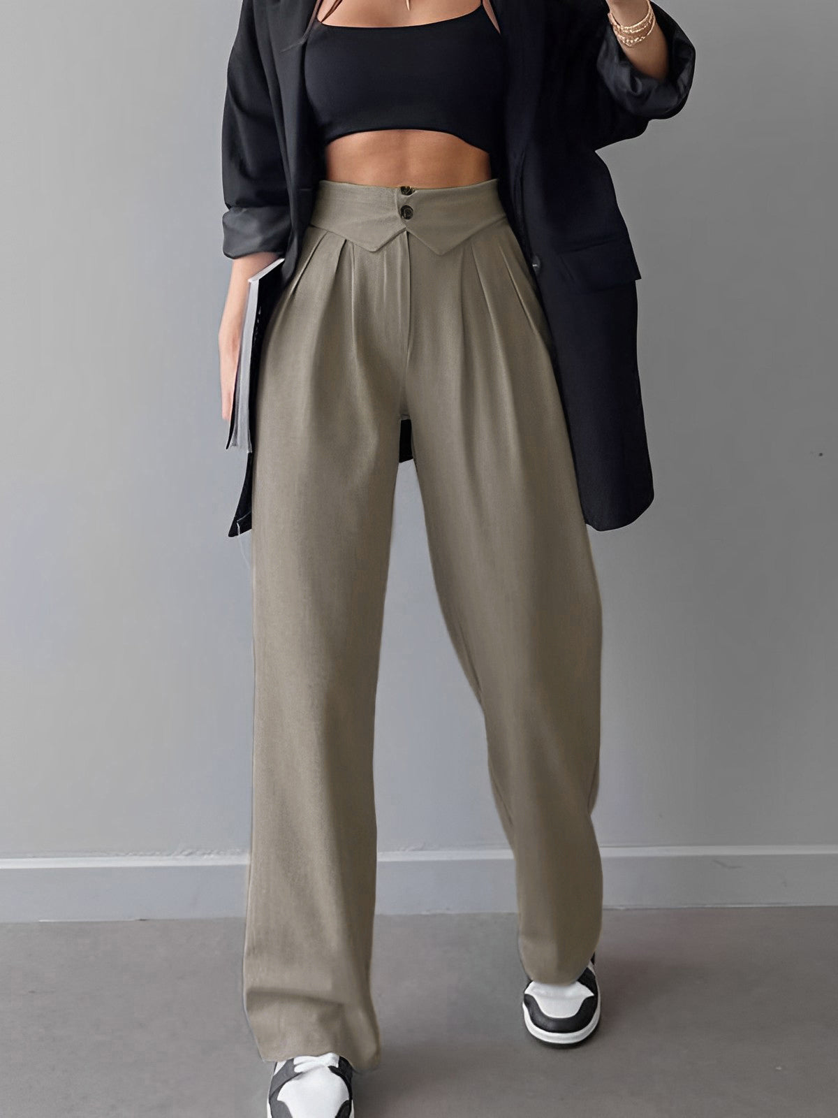 Hazel Street Fold-Waistband Pants