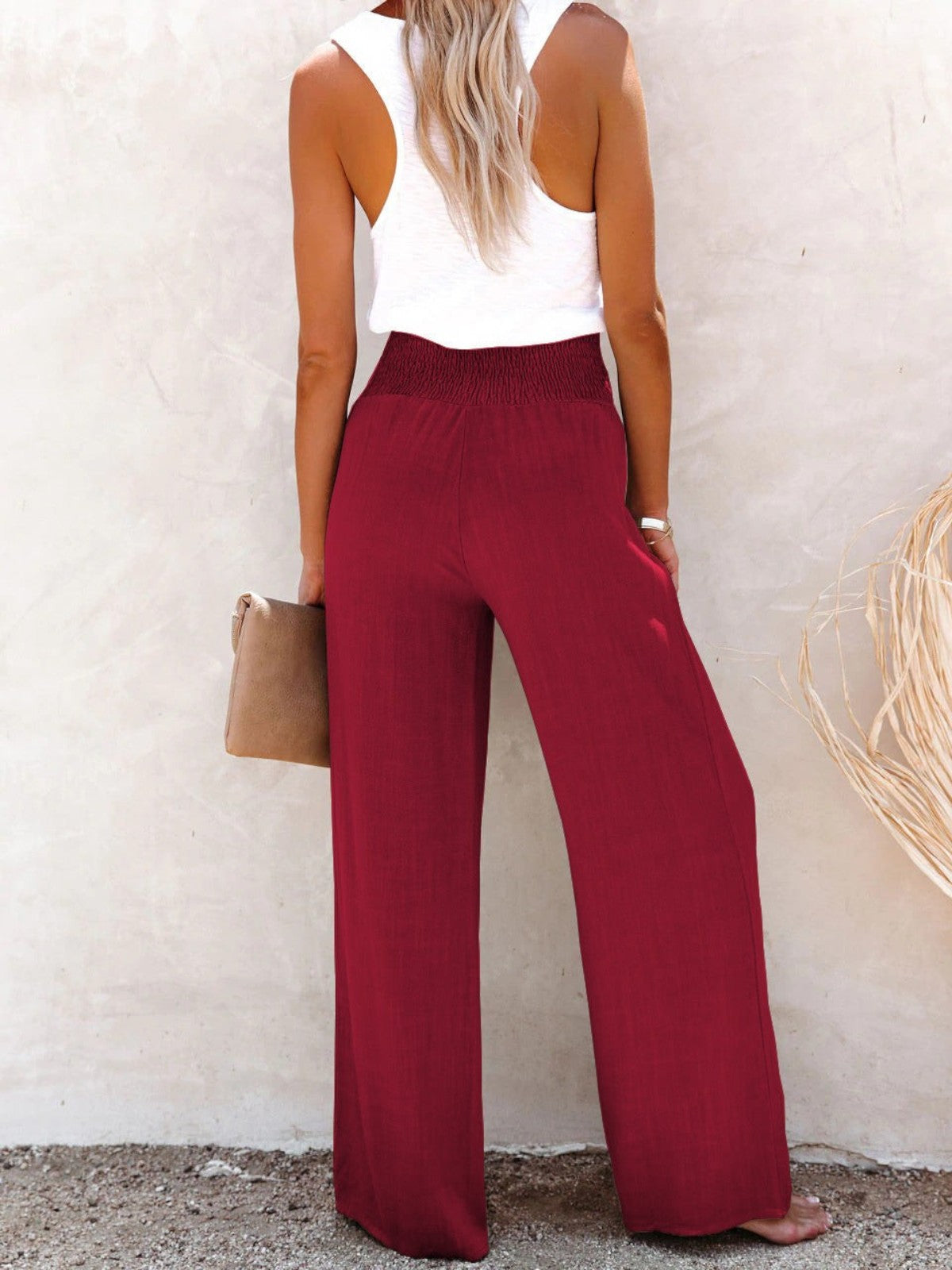 Hallie High-Waist Linen Pants