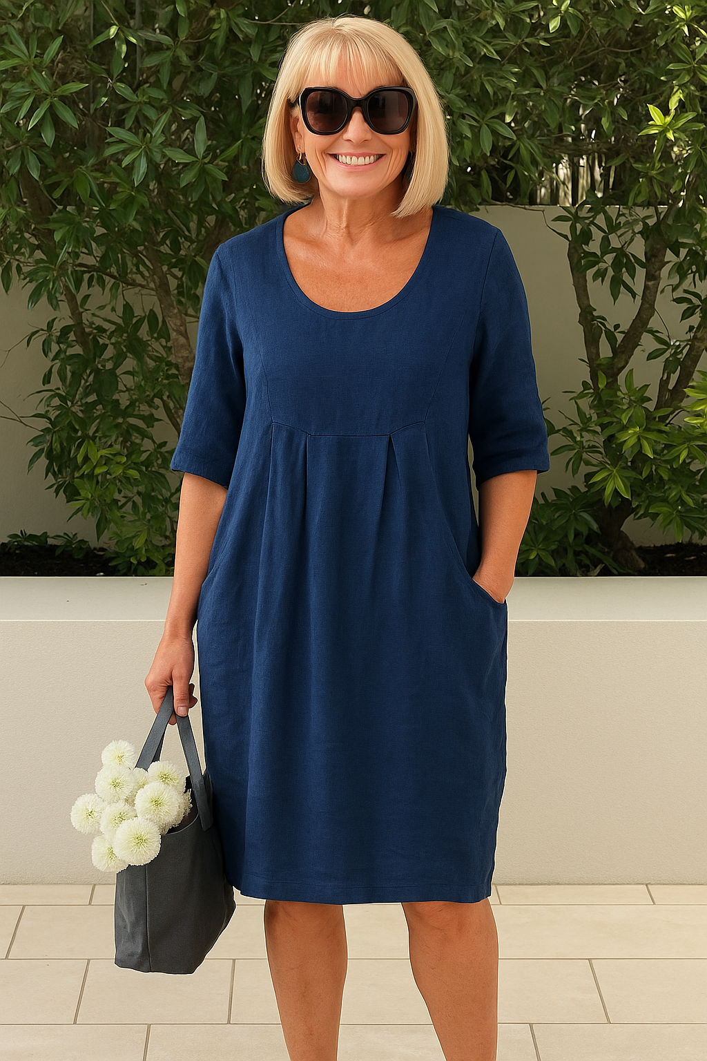 Hazel | Everyday Linen Dress with Pockets