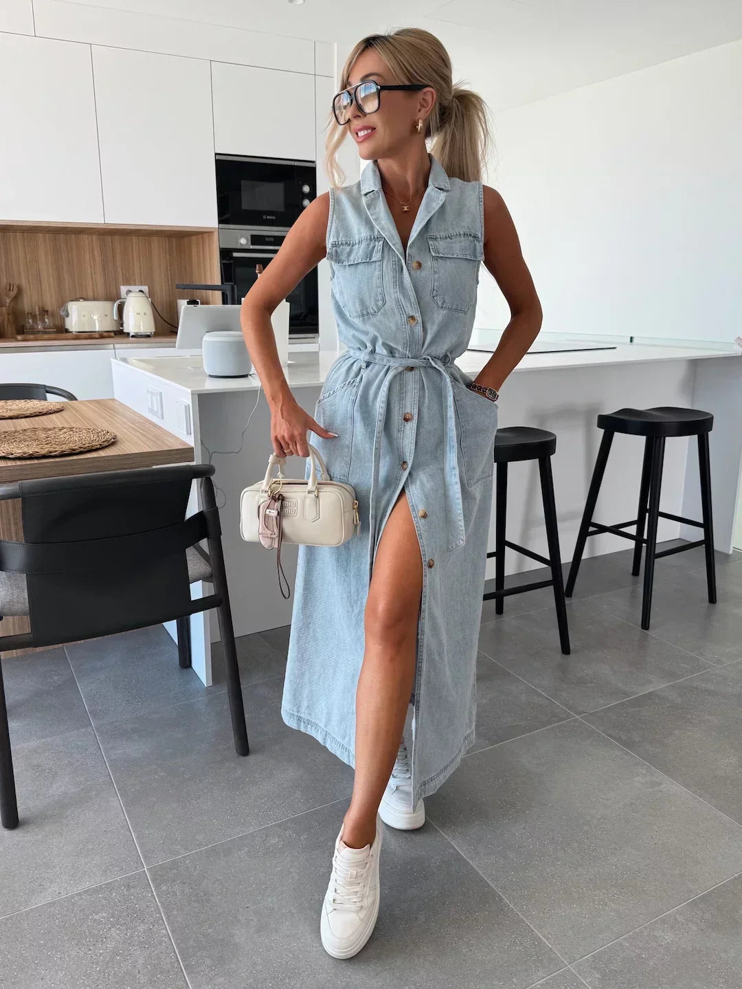 Harper | Maxi Denim Dress