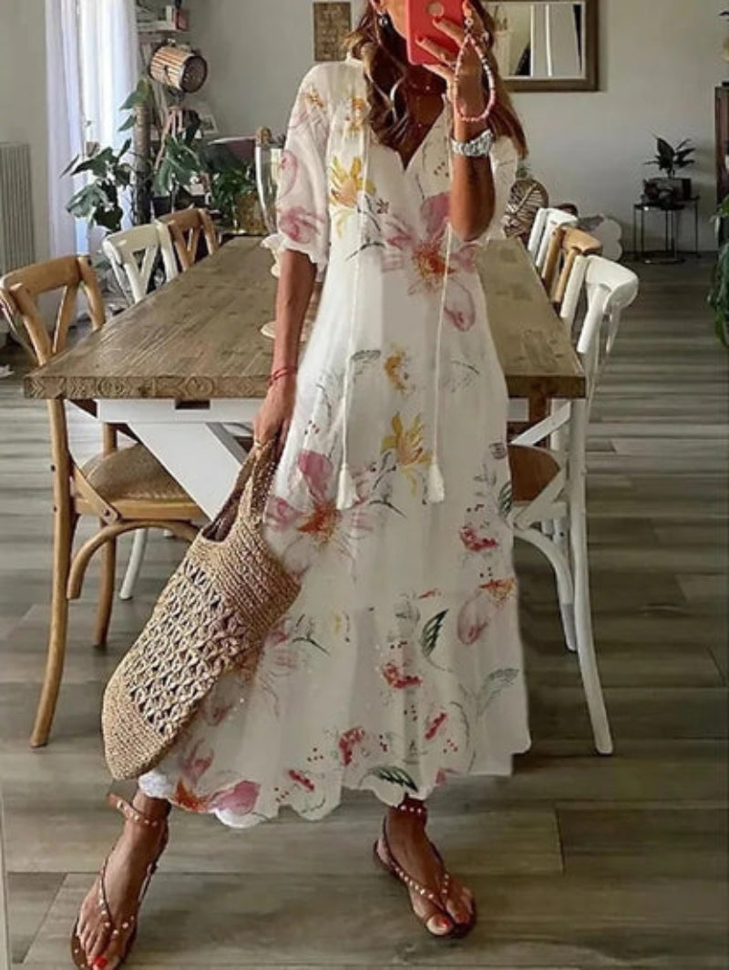 Andrea - Boho Dress with Tummy Coverage